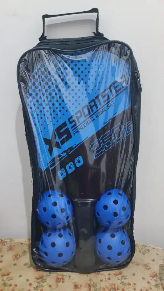 Pickleball Set 2 Raket + 4 Bola + Tas Murah Siap Pakai