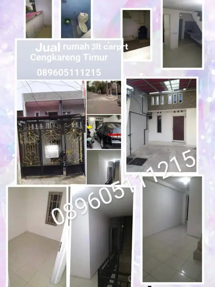 Jual rumah cengkareng,Jakarta Barat.3lt,carport.Strategis&No banjir.TP