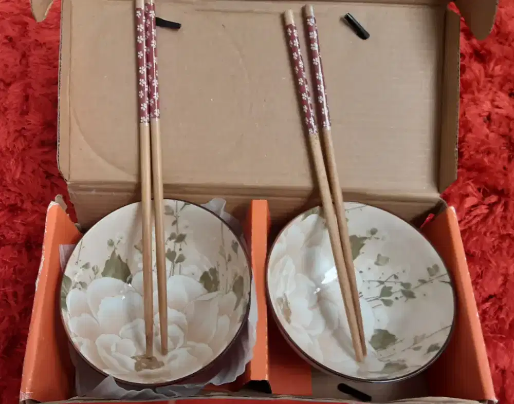 MANGKOK KERAMIK + SUMPIT SET BOX (NEW)