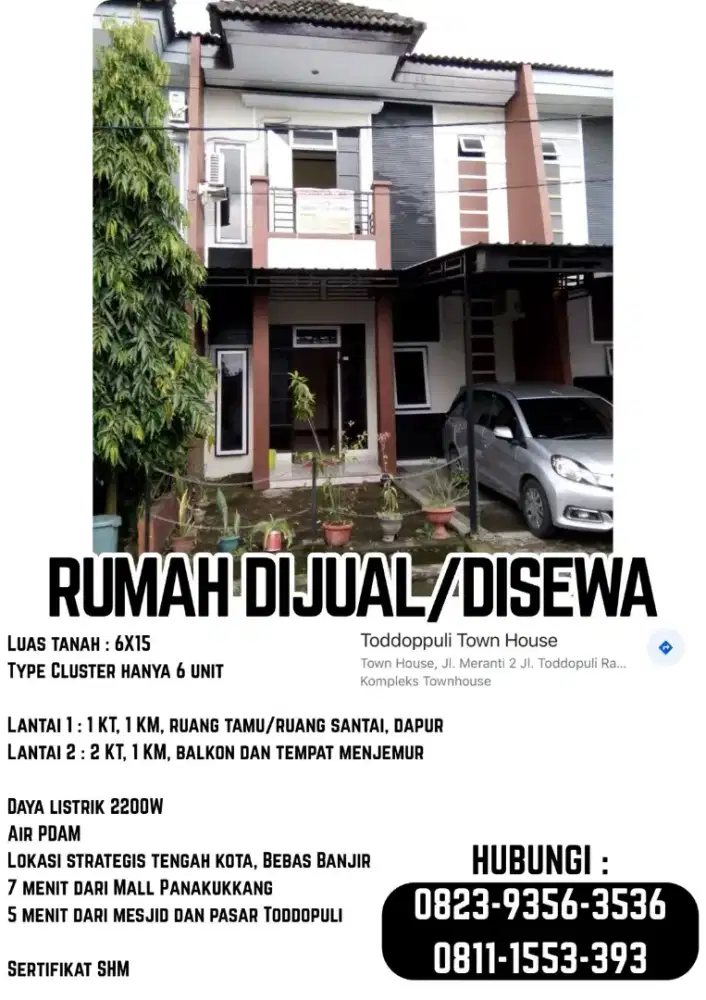 Rumah Cluster hanya 6 unit rumah