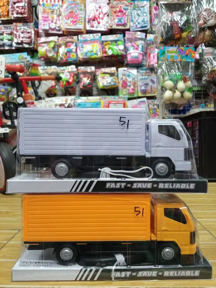 mainan anak truk box kontainerr baterai