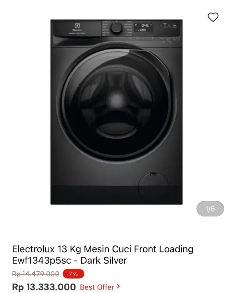 MESIN CUCI ELECTROLUX FRONT LOADING 13KG