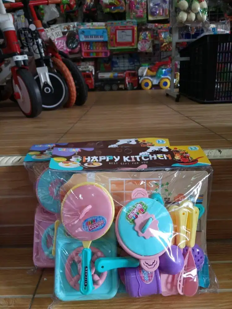 mainan anak set masak masakk happy kitchen