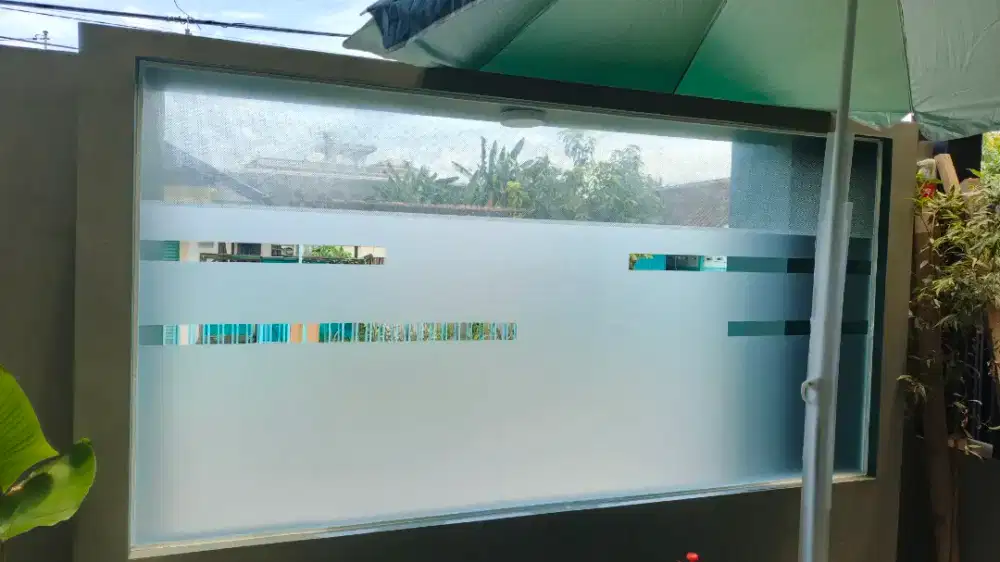 Stiker kaca sandblast sticker buram ice polos & cutting sesuai selera