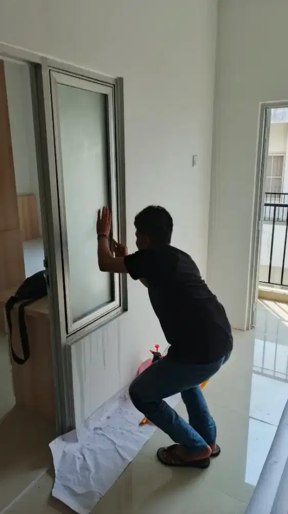 Stiker kaca sandblast sticker buram ice polos jendela kamar tidur