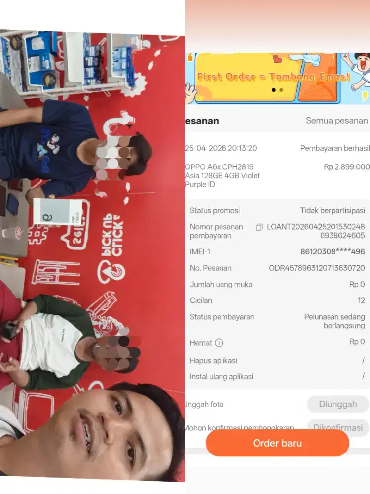 Kredit HP oppo tanpa dp