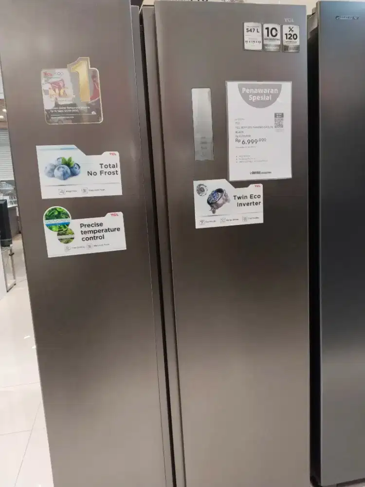 KULKAS TCL SBS 547LTR
