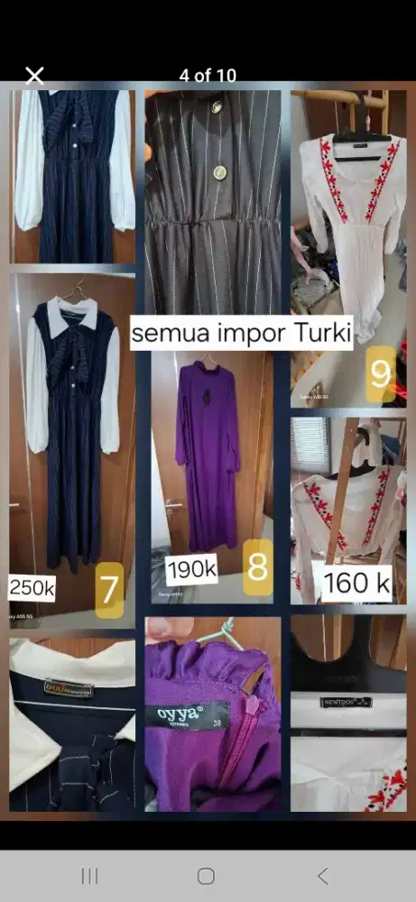 koleksi dress impor asli dari Turki