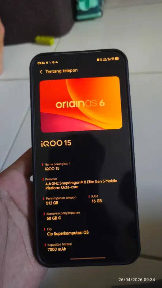 Iqoo 15 16/512 snap 8 elite gen 5