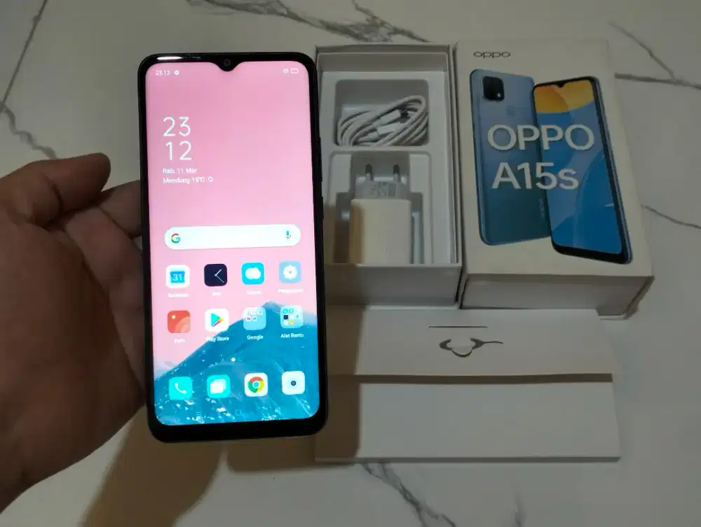 BUTUH UANG OPPO A15S RAM 6GB / 128GB 4G LTE Duos 6,52in Finger Mulus