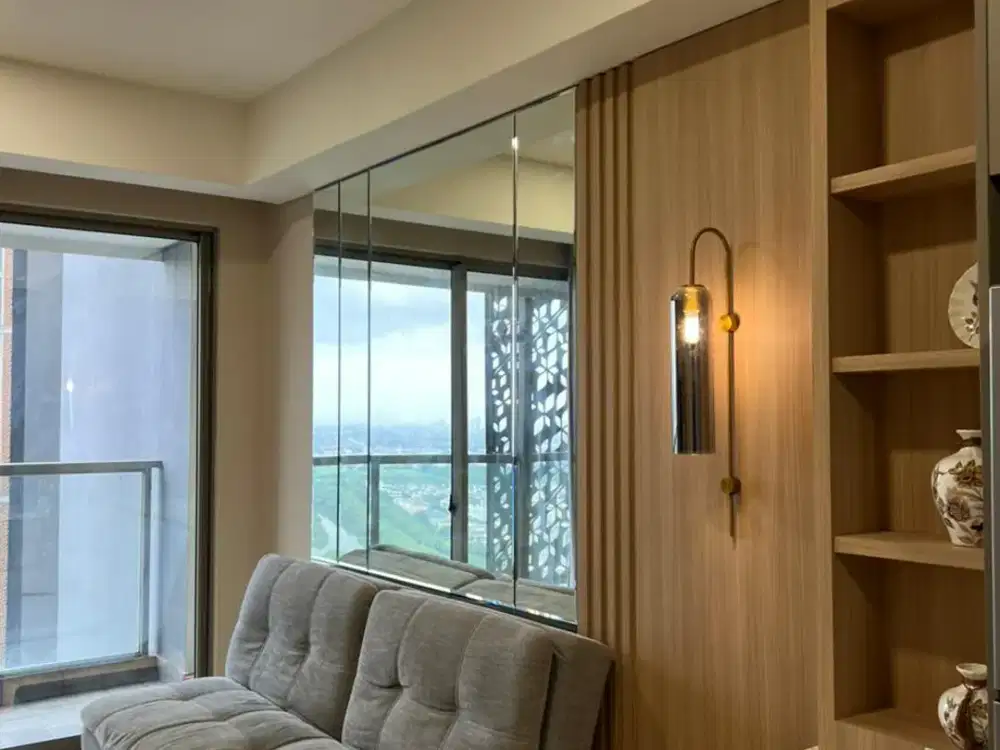 Sewa Apartemen GOld coast PIK type 1BR luas 51m furnish interior mewah