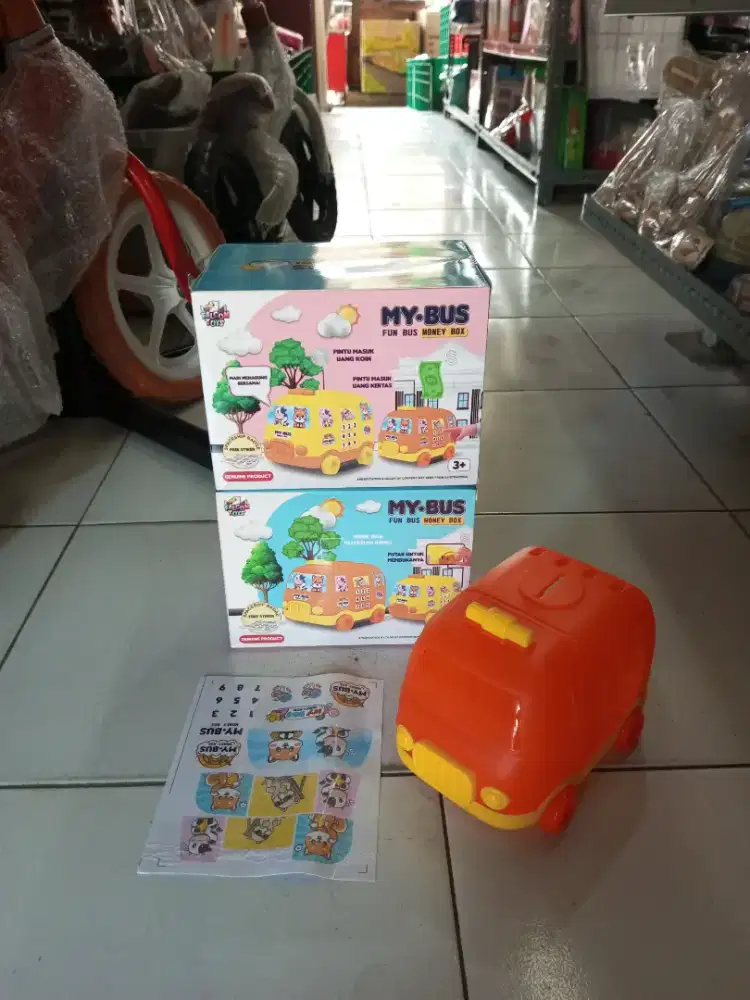 Mainan anak celengan my bus