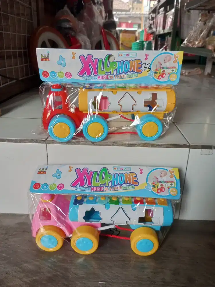 Mainan anak truk Xylophone set block