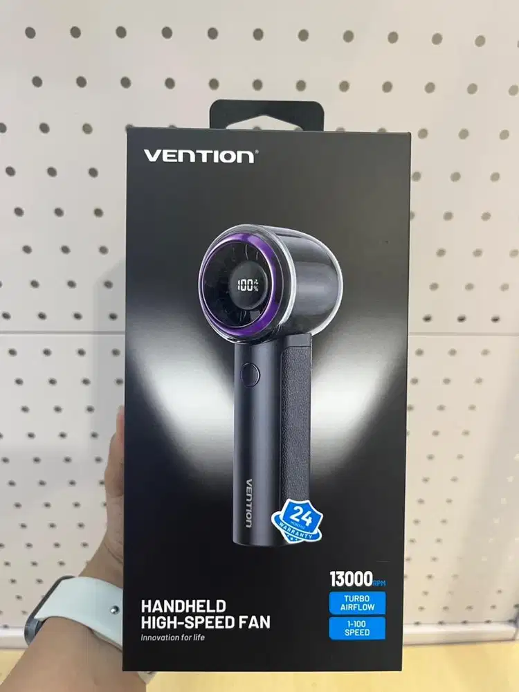 Kipas Vention hanheld with led display Purple / Pbbvo