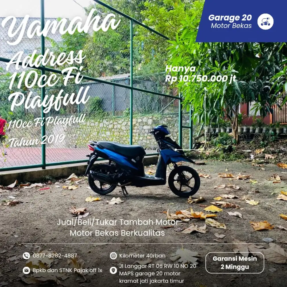 Suzuki Address 110cc Playfull Fi Tahun 2019 Pajak Off