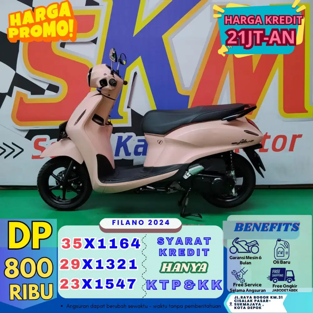 ( filano 2024 DP:800 garansi mesin 6 bulan cash credit