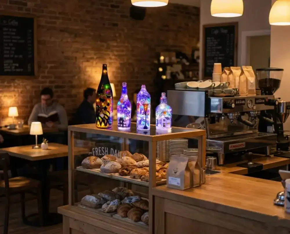 Lampu decor tidur cafe bekas botol lawas vintage jadul