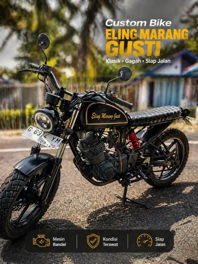 FOR SALE - CUSTOM SCRAMBRER STYLE| SIAP GAS TANPA RIBET|Basic Byson