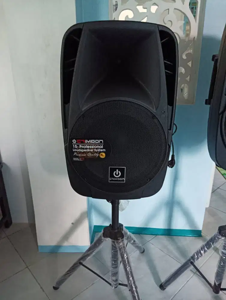CRIMSON CR 15  Speaker Aktif + Pasif 15 inch Lengkap Stand Speaker