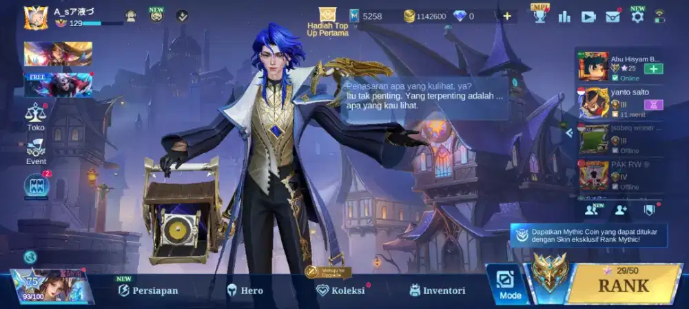 Jual Akun Mobile legends