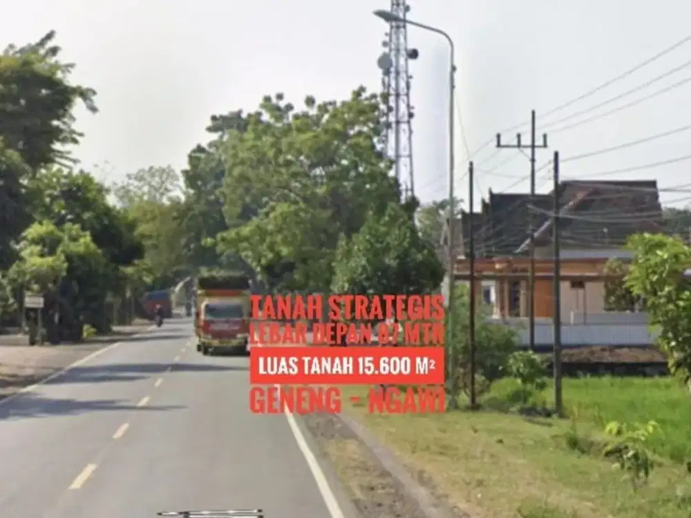 L// Tanah LD 87 mtr, NOL Jalan Raya Propinsi Madiun-NGAWI, Mantapp