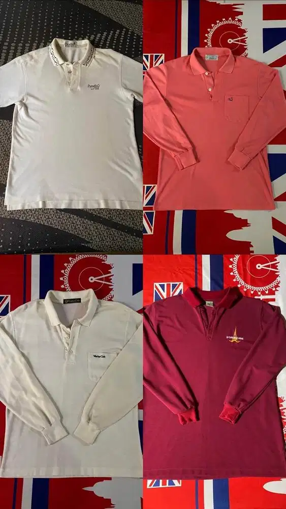 100rb 4 obral polo shirt baju kerah lengan panjang