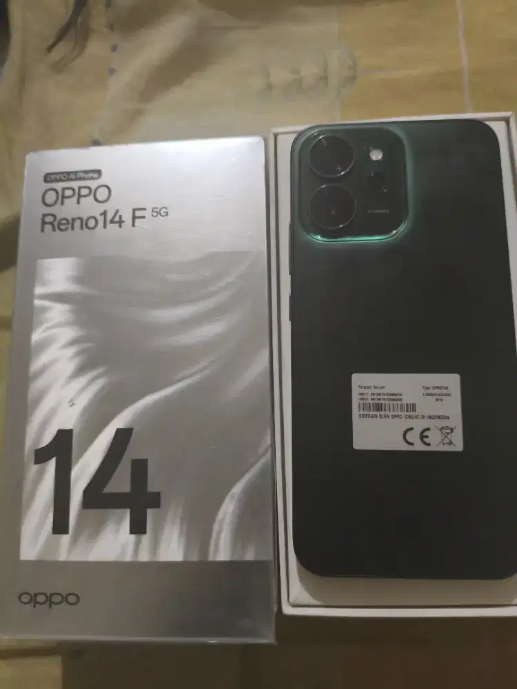 Oppo Reno 14F 5G ram 8/256 fulset mulus