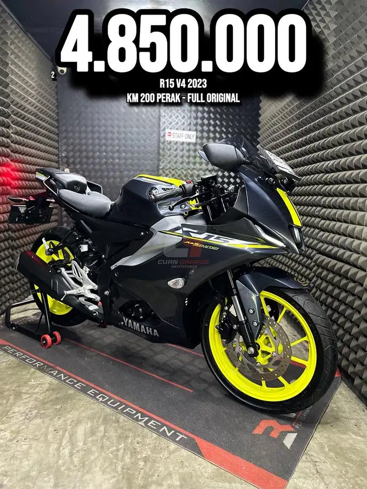 R15 OR R 15 V4 2023 ODO 2XX PERAK FULL ORIGINAL PAJANGAN GARASI BRO