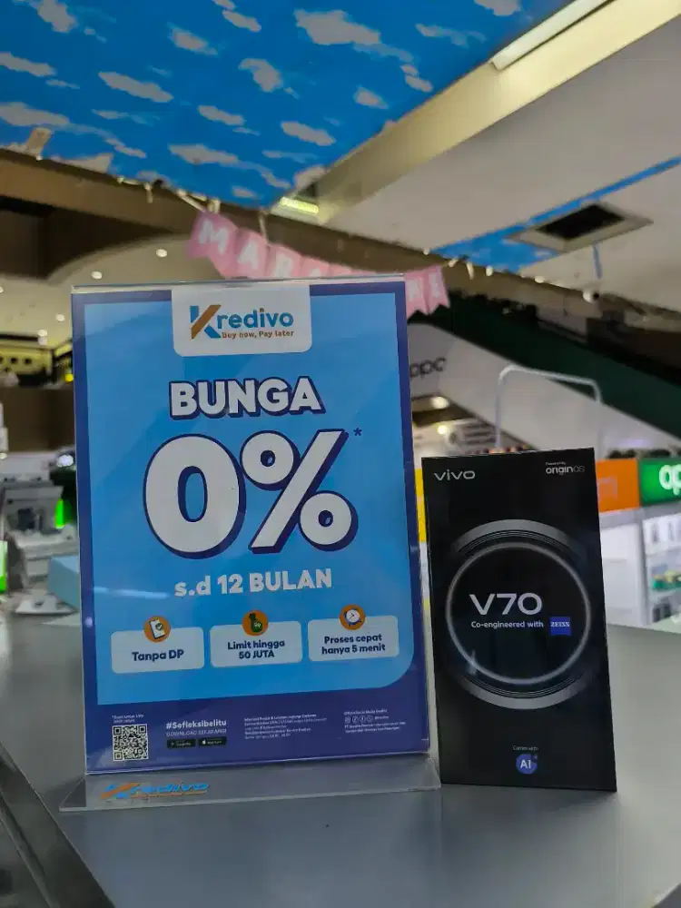 VIVO V70 PROMO CICILAN BUNGA 0% BY KREDIVO PROSES CEPAT TANPA RIBET