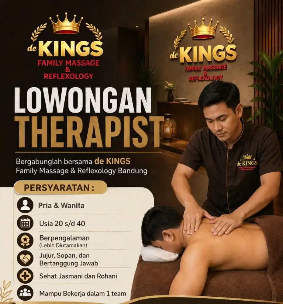 Lowongan Therapist Massage & Reflexology