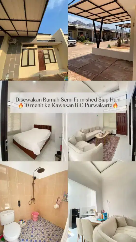 Disewakan Rumah Furnished di Cluster Siap Huni Anti Banjir Kawasan BIC