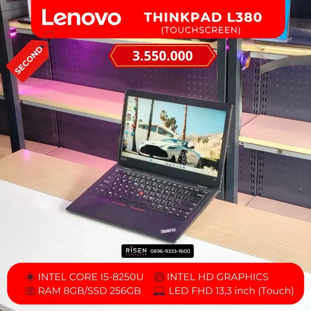 LENOVO THINKPAD L380 Intel Core I5-8250U RAM 8GB SSD 256GB FHD 13.3in