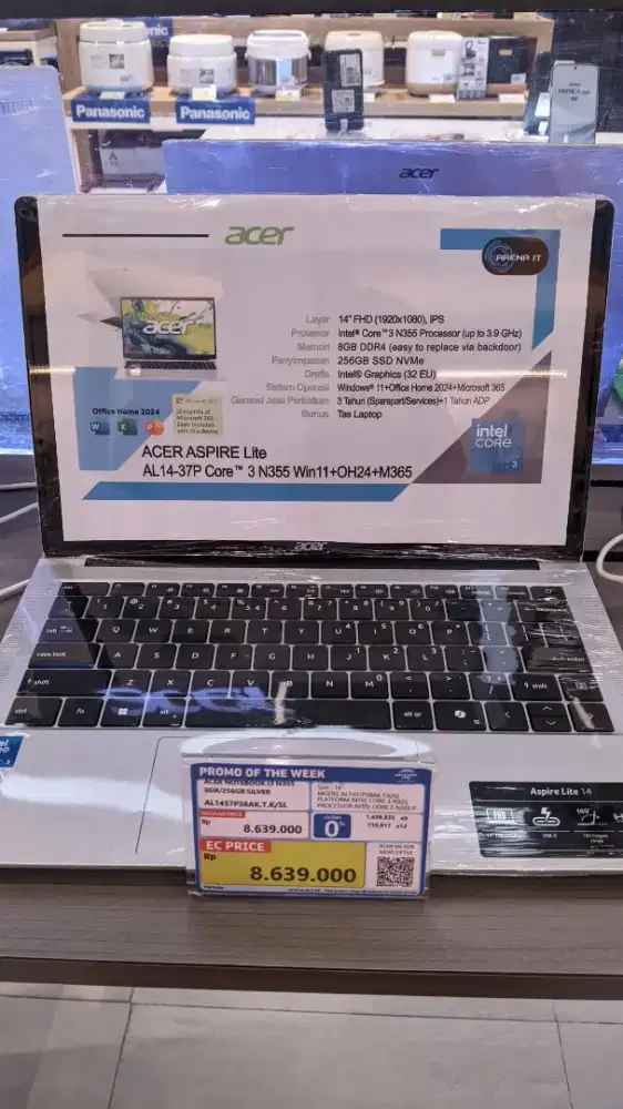 ACER NOTEBOOK 13 N355 8GB/256GB SILVER