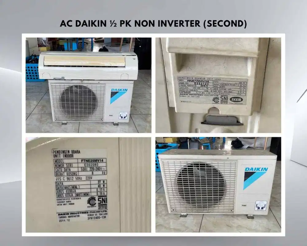 AC Daikin 1/2 PK Non Inverter – Second (Kondisi Normal)