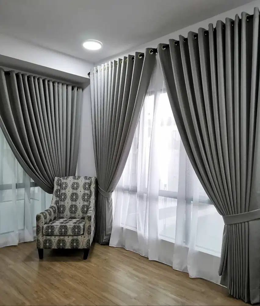 Beli Gorden Blackout Pasang Skat Klinik Hordeng Pintu Gordyn Vitrase