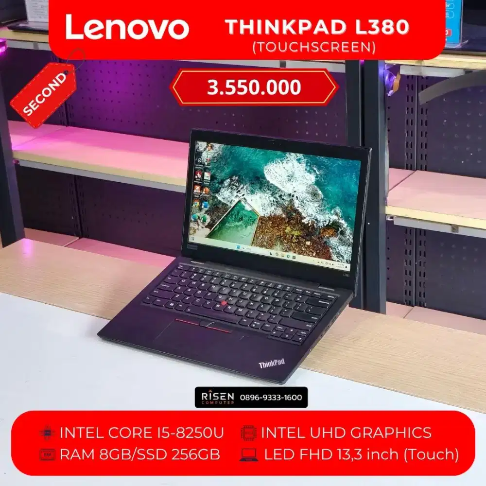 LENOVO THINKPAD L380 Intel Core I5-8250U RAM 8GB SSD 256GB FHD 13.3inc