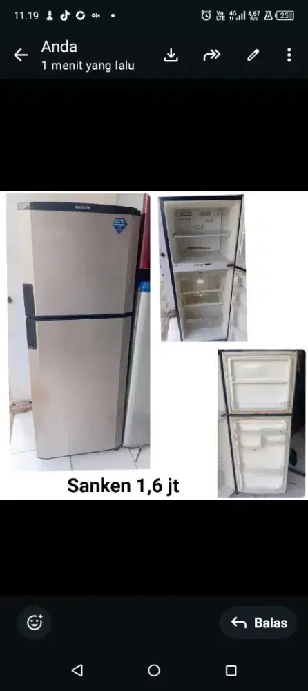 Kulkas panasonic no fros dingin beku bergaransi