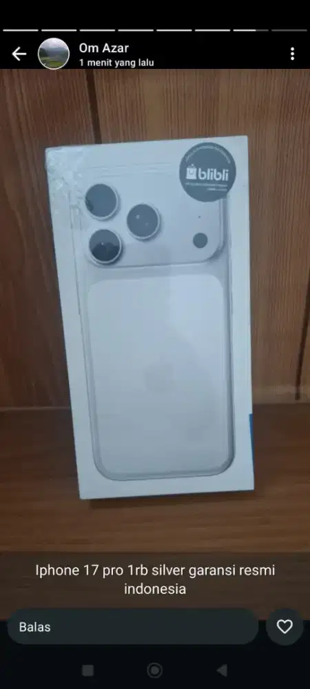 iPhone 17 pro 1tb garansi resmi indo