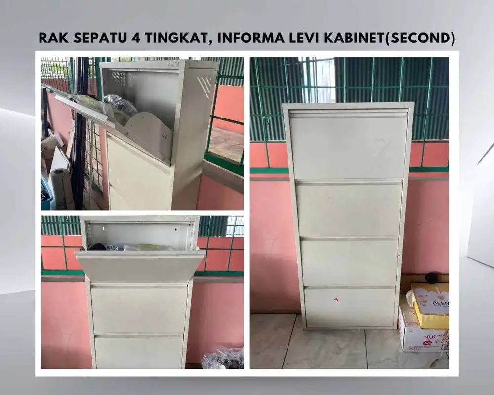 Rak Sepatu 4 Tingkat Informa Levi Cabinet – Second (Kondisi Bagus)