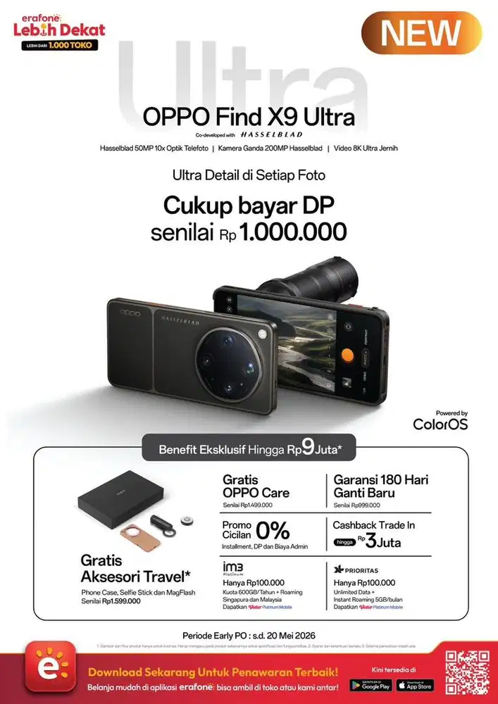 PRE-ORDER OPPO FIND X9 ULTRA FREE AKSESORIS TRAVEL