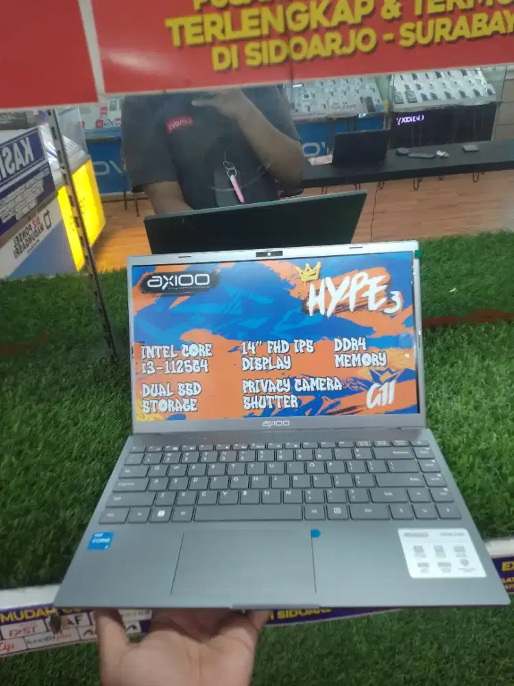 LAPTOP AXIOO BARU BUKA DARI KARDUS COCOK BUAT EDITING KERJA