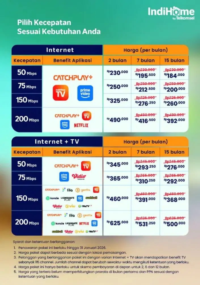 Promo pasang wifi murah 99.000