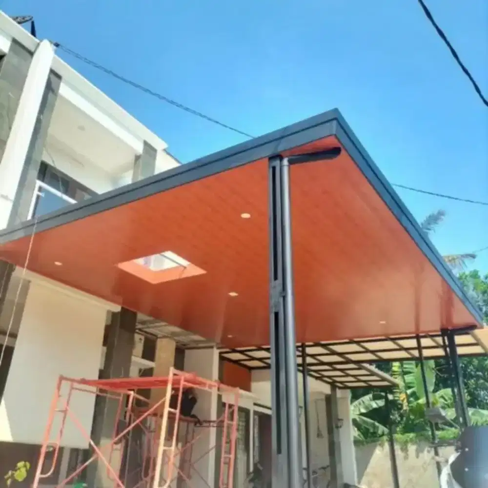 Kanopi bajaringan+plafon pvc