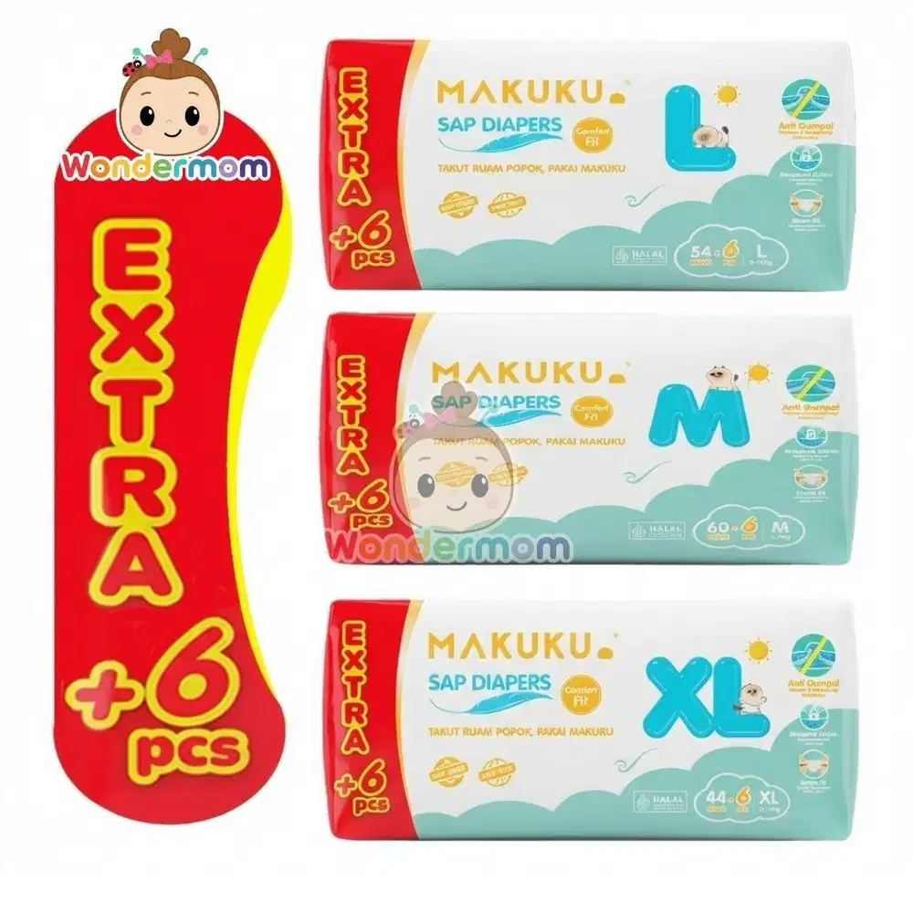 PAMPERS MAKUKU JUMBO M, L, XL