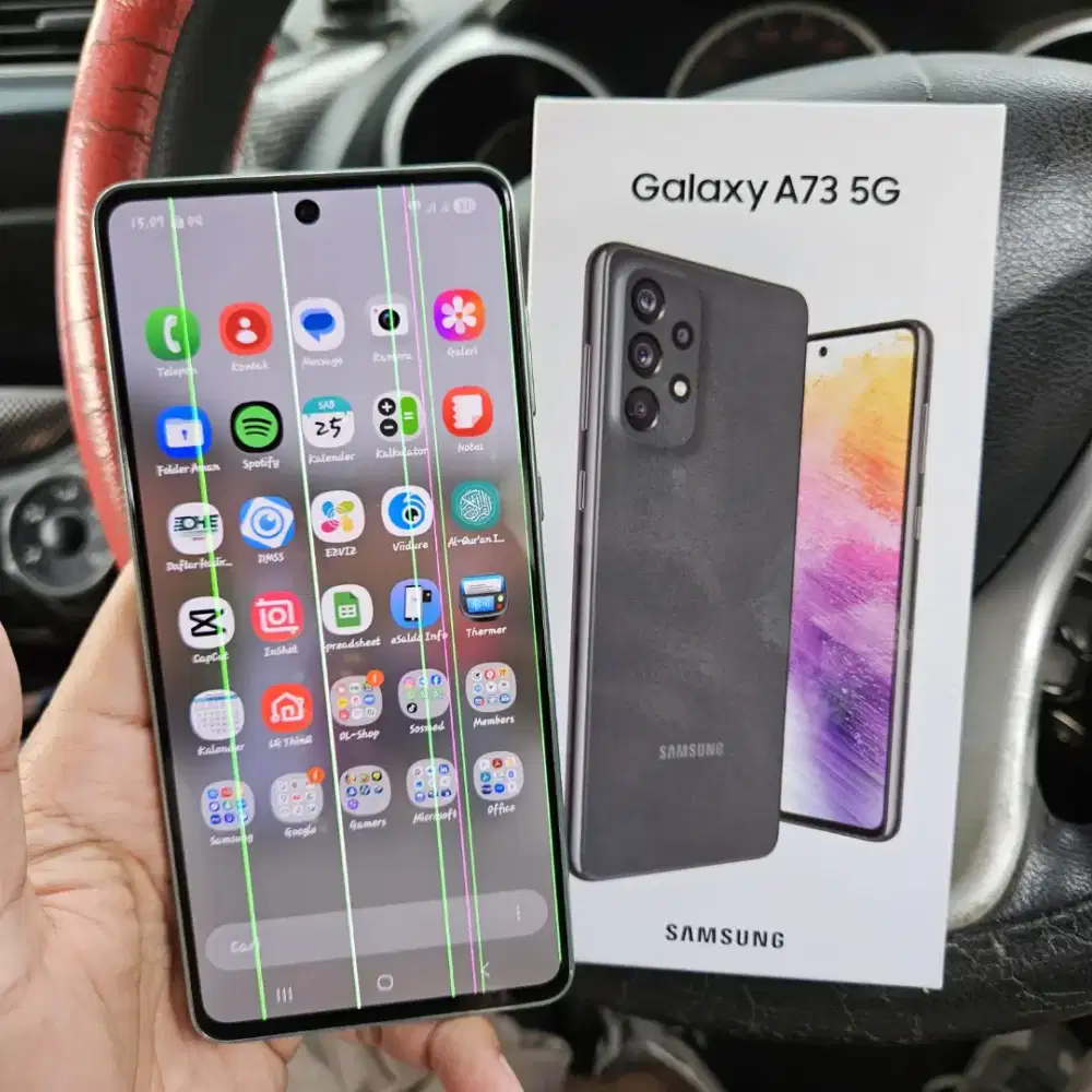 Samsung A73 5G Ram 8/256gb fullset ORI SEIN Minus LCD Garis