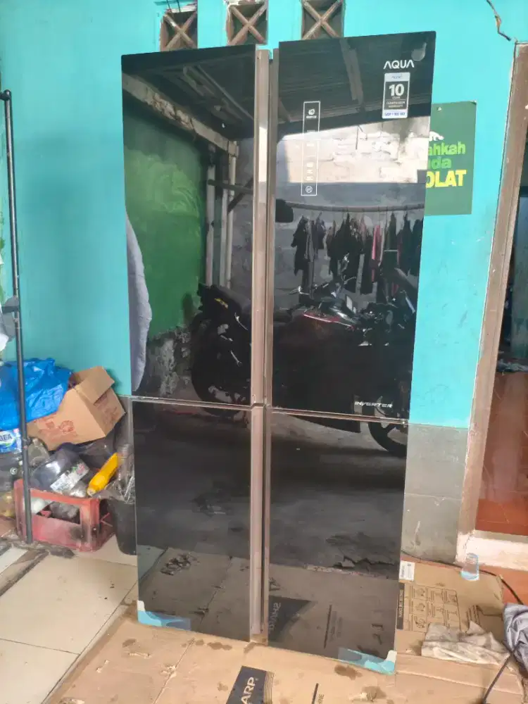 Dijual kulkas merek aqua 4 pintu 120wt
