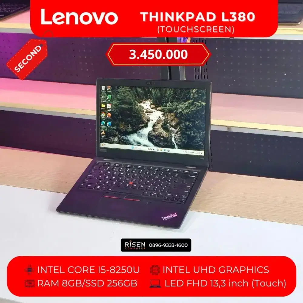 LENOVO THINKPAD L380 Intel Core I5-8250U RAM 8GB SSD 256GB FHD 13.3inc