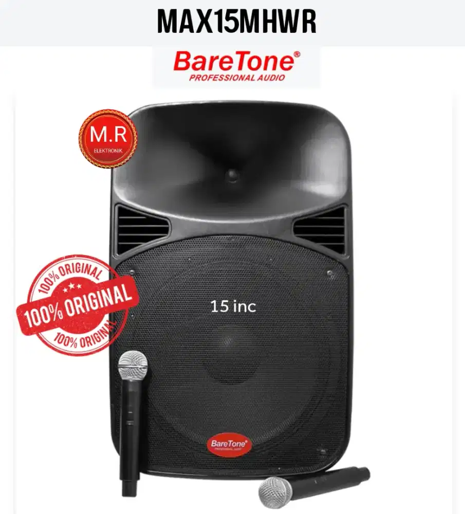 PROMO BARETONE SPEAKER 15 INC ORIGINAL MAX15MHWR GARANSI RESMI 1 TAHUN