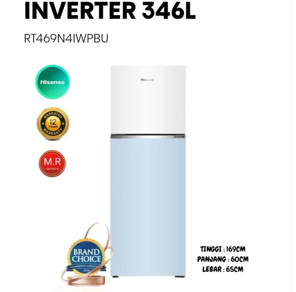 PROMO KULKAS INVERTER BESPOKE HISENSE 365 LITER GARANSI 12 TAHUN