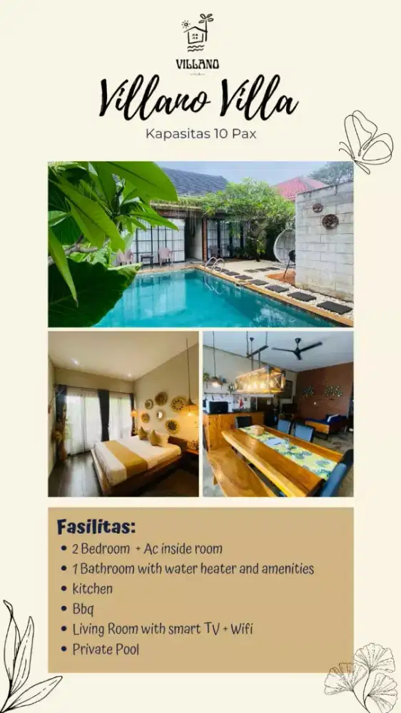 Dibutuhkan partimer utk di villa